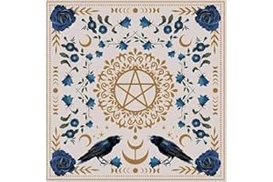 BasskBeauty 50x50/60x60/75x75cm Tarot Nappe Tapis Géométrique Divinations Nappe Jeu Société Oracles Card Pad Rune Support Mat Divinations Tapis Astrologie Nappe Jeu Société Nappe Tarot Carte Pat