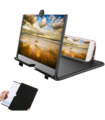 MHDUYEG Handy Bildschirmlupe 14 Zoll - Faltbar, HD Vergrößerung - Für Alle Smartphones