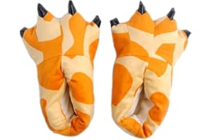 panda supermarket YELAN Peluche Peluche Unisex Pantofole Animal Costume Paw Claw Shoes