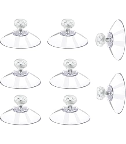 50 Ventose In PVC Trasparente - Forti E Versatili Per Vetro, Specchi E Superfici Lisce, Diametro 20mm