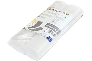 BOLSEMACK Sacchetti Sottovuoto alimenti - 2 Rotoli 20x600cm - Rotoli Sottovuoto per Alimenti per Macchine Sottovuoto - rotolo sottovuoto alimenti per la Conservazione Degli Alimenti - Senza BPA