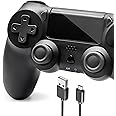Wireless Controller for PS-4, Controller Wireless for PS-4/Pro/Slim/PC, Bluetooth Gamepad Joystick with Dual Vibration Touch Panel Six-Axis Upgraded 3.5mm Audio Jack Ergonomic Controller