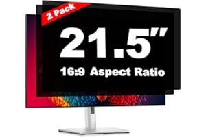 POZLLE 21.5 Zoll Monitor Blickschutzfolie 16:9 Seitenverhältnis, Anti Blaulichtfilter, Anti Glare Folie, Blickschutzfilter für 21.5" Bildschirme, Abnehmbare Sichtschutzfolie für Computermonitore（2 Stück）