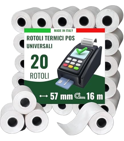 Rotoli Carta Per Registratore Di Cassa Star SP-700 - Confezione Da 20 Pezzi, Strato Singolo