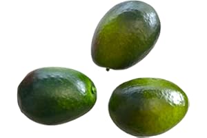 ‎GMMH GMMH Künstliche Deko Avocado (3 Stück) - Lebensechtes Plastikobst, Plastikfrucht, Kunstobst, Frucht für Dekoration, Schaufenster, Haushalt, Küche, Party, Hotel