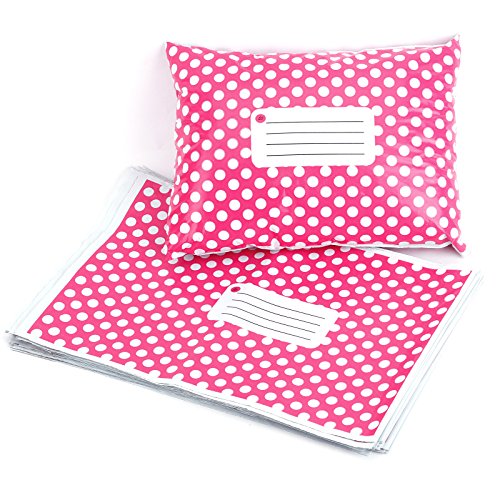 50 pochettes d'expédition Livraison Sacs tueten Opaque Rose Polka Dots 255 x 355 mm