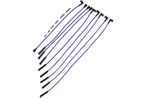 SHLPDFM 1 Set 8mm Blue HT Leads Ignition Wires Cables Kit Fits For Rover V8 Double Silicon leads