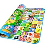 EMOTREE 200x180cm Baby / Kinder Spieldecke Krabbeldecke Spielmatte Spielteppich Bauernhof + Wörte - 5