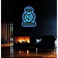 Stylish Wooden Realmadrid Logo Backlight Lamp| LED Wall Art Gift Superhero|Comic Lovers Kids Room Gift|Floating Wooden Wall Art|24 * 24 Inch