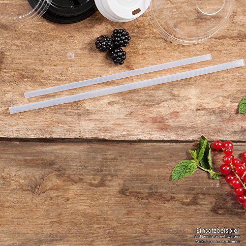 kaufdichgrün 100x Bio Jumbo Trinkhalme | Bio Jumbo Strohhalme | Ø 7mm | 25,5cm lang | aus PLA, Biokunststoff | 100% biologisch abbaubar, kompostierbar | recycelbar | erdölfrei | milchig-weiß - 2