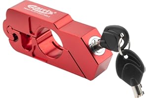 Effitnee Motorcycle Handlebar Lock Universal, Grip Brake Throttle Lock for Sports bikes Mountain bike ATVs, Red