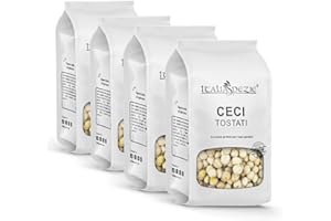 ITALIA SPEZIE - Ceci Tostati, Snack Croccanti, Snack Proteico e salutare 4 x 350 g (1,4 Kg)