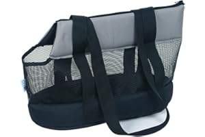 MNASH SANGOGO，Mochila para Perros pequeños, Transpirable Portátil de Verano para Mascotas, Mochila de Hombro (Color : Negro, Size :S)