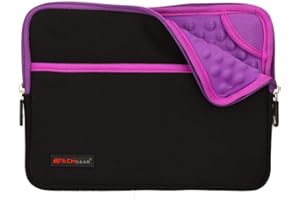 TECHGEAR Pro etui [10] etui, etui ochronne z neoprenowym zamkiem błyskawicznym z bąbelkami wewnętrznymi, kompatybilne z iPadem 10 2022, iPad Air 5/4, iPad 10.2, 9.7, Pro 11, 10.5 Air 2 [fioletowe]