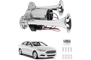 LNGJIN Bocina de aire superfuerte, 12 V para camiones, bocina de aire, bocina de aire, bocina de aire, bocina de aire de doble tubo, bocina de aire, bocina de coche, camión, bocina de doble tubo