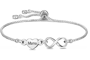 HEYEJET Unendlichkeit Liebe Armband für Frauen Mädchen Geburtstag Geschenke für Familienmitglied Freund Silber Tennisarmband für ihren Weihnachten Muttertag Valentinstag Schmuck