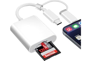 HONPZZ SD Kartenleser für i-Phone/iPad, SD Card Reader für iPhone USB C auf Speicherkartenleser Dual Light 1ing+USB-C SD Kartenlesegerät mit Dual Slot für Micro SD/SD iPhone SD-Kartenleser Adapter