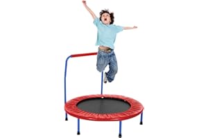 Profun Trampolin für Kinder im Innenbereich, mit Sicherheitshandlauf, Mini-Trampolin, 36 Zoll, für Außen/Innen, sicher und tragbar, faltbar und langlebig für Kinder