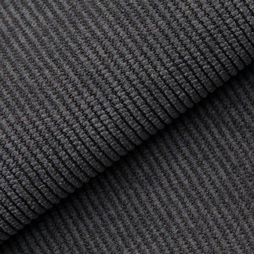 Baibu Einfach Dekorativ Sofa Kissenbezug Kissenhülle mit verdecktem Reißverschluss aus Kord in 10 modernen Farben und 6 Größen 80x80cm Dunkelgrau - 3