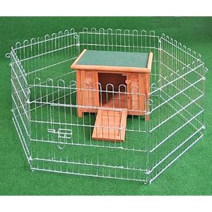 Kerbl Freigehege SAFARI inkl. Schutznetz, gegen Greifvögel, für Hasen und Kaninchen