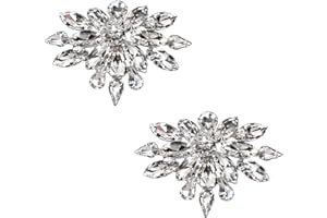 Pwsap Lusso Clip Fibbie Scarpe da Sposa, Scarpe Clip di Cristallo, Staccabili Gioielli Fermagli per Scarpe, per Gioielli per Borsa Sciarpa Cappello