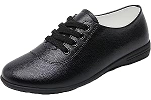 ZHENSI Scarpe da Passeggio in Pelle Stringate da Donna Oxford Mocassini da Ufficio Leggeri da Lavoro con Fondo Morbido