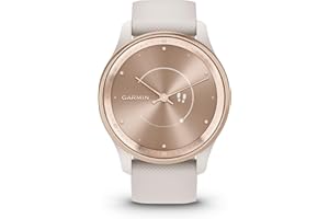 Garmin vívomove Trend, Stylish Hybrid Smartwatch with Health and Fitness functions, Dynamic Watch Hands, Touchscreen Display and up to 5 days battery life, Ivory