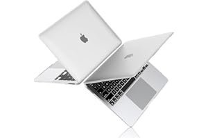 BlueSwan Custodia Compatibile con 2020-2018 MacBook Air 13 Pollici M1 A2337 A2179 A1932 con Retina Display, Cover Rigido Protettivo, Bordo in Silicone TPU - (Bordo Bianco) Trasparente Opaco