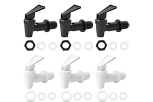 TRLREQ Pack of 6 Plastic Drinks Dispenser Tap, Water Dispenser Replacement Spigot, Replacement Tap, Suitable for Cold and Hot Drinks