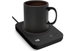 LESIPEE Coffee Mug Warmer, Electric Smart Coffee Warmer with Auto Shut Off for Office Desk, Candle Warmer with 3 Temperature, Milk-Cup Warmer Beverage Warmer for Cocoa, Tea