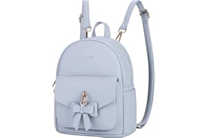 ECOSUSI Mini Borsa a Zaino per Donna Piccolo Zainetto da Ragazza Borsa a Tracolla a Mano Carina Casual in Pelle con Frangia o Fiocco