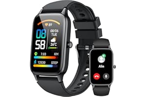 DYURWA Smartwatch Uomo Donna, 1.57" Orologio Fitness con Cardiofrequenzimetro/SpO2/Sonno/Contapassi, 110+ Modalità Sportive Smart Watch Activity Tracker, Impermeabile IP68 Smartband Notifiche per iOS Android