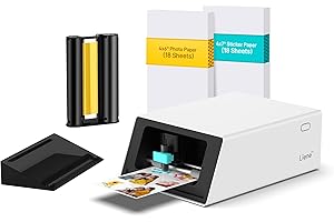 Liene PixCut S1 - Stampante Foto & Macchina da Taglio All-in-One per Etichettatrice Etichette Adesive, Fai-da-Te e Regali - Sublimazione Termica, 300 DPI, Taglio Auto IA