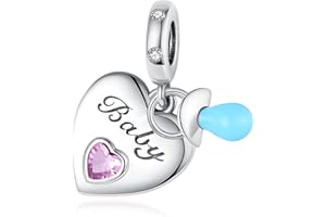 Rimgoris 925 Charm in argento sterling per donne Bracciali Collana Infinity Cuore Famiglia Chiusura Catena di sicurezza Cane Stampa & Moneta Famiglia&Amici per sempre Amicizia Casa Mongolfiera