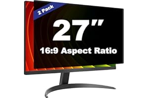 Pozlle 27 Inch Computer Privacy Screen Filter for 16:9 Widescreen Desktop Monitor-Anti-Glare，Anti-Scratch，Data Confidentiality Shield ，Detachable privacy Screen Protector Film【2 Pack】