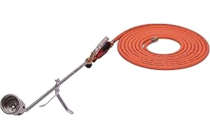 ROTHENBERGER Industrial Anwärmbrenner Eco 47 | Gasbrenner | Abflammgerät | Unkraut Vernichter | Bitumenbahnen schweißen | Brennerkopf 47 mm | inkl. 3m Propan Gas Schlauch 1500004669