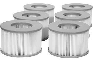 Happy Garden 6 Filterkartuschen für aufblasbares Spa MSPA, Filter für aufblasbares Spa