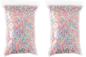 ABOOFAN 2 confezioni di mini sfere di polistirolo in polistirolo colorate, perline di polistirolo, palline di polistirolo per bambini, imbottitura in materiale per matrimonio, decorazione, 4-6 mm