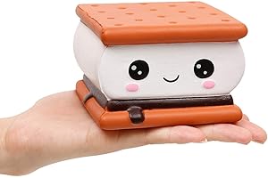 Anboor Squishies Smore Chocolate Sandwich Biscuit Jumbo Squishy Slow Rising Squeeze Toys Stress Relief Kawaii Soft Gift Collection (1 szt.)