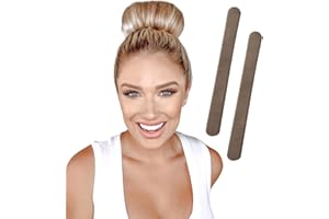 PONY-O Ponytail Holder BUN BARZ – 2 Pack Original Patented No Damage Donut Hair Bun Maker – Hair Bun Alternative Pony Tail Accessory for Easy Hair Styling, Ballet Buns – Light Brown
