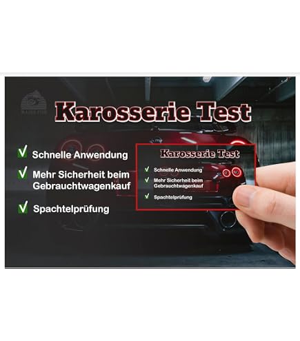 Carte Magnétique Testeur De Mastic Carrosserie - Force 115 G/cm² - Pour Voitures D'occasion, Contrôle Rapide