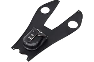 XMMT Housse de réservoir de gaz fine en cuir noir avec pochette pour Harley Softail Fatboy Heritage Springer FLSTS FLST FLSTN