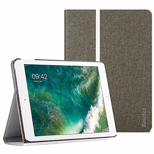 iPad 9.7 2017 Hülle, EasyAcc Starke Magnethaftung Case mit Auto aufwachen/ Schlaf Funktion Smart Case und Mehrere Einstellbarem Blickwinkel Funktion Cover für Apple iPad 2017 - Hochwertiges PU Leder Hülle Braun