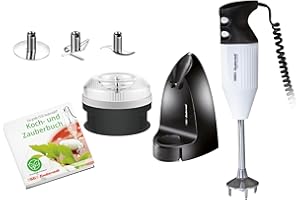 ‎ESGE ZAUBERSTAB ESGE-Zauberstab Petticoat Edition 99205, Limitiert, Stabmixer, Pürierstab, Handmixer, Profi, Zubehör, 16.000 U/Min, 180 Watt, Ergonomisches Griffdesign, Twinschalter, Aufsteckzentrierung,