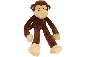 Multipet Swingin Safari Monkey - Juguete de Peluche Grande de 45,9 cm con Brazos y piernas Extra Largos con chirriadores
