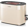 Bosch MyMoment Delight TAT2M127GB - Compact 2-Slice Toaster with Reheat/Defrost, Integrated Bun Warmer, Auto Shut-Off, High Lift and Crumb Tray, in Cream