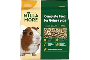 MILLAMORE - Nourriture pour Cochons d'Inde - Granulés Savoureux - Riches en Fibres - 800 Grammes