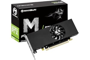 maxsun GeForce RTX 3050 6G Scheda grafica GDDR6 Video Scheda grafica GPU per Gaming PC ITX Design PCI Express 4.0, HDMI 2.1, DisplayPort 1.4a (Sottile e a basso profilo)