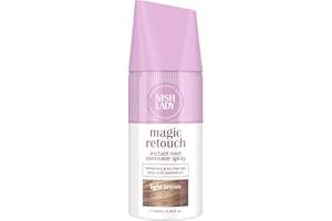 ‎NISHLADY Nishlady Magic Retouch Sprays Instant Root Concealer Spray - Schnelle und Einfache Anwendung, Ansatz-Ausbesserungsspray, für Frauen Haarfarbspray Hellbraun, Schwarz (Light Brown, 100 ml (1er Pack))