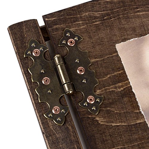 Gästebuch zur Hochzeit 100 ecrü farbende Innenseiten Holz Hochzeitsgästebuch - 3